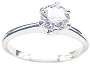 Tiffany Solitaire 1 ct CZ 14K Rhodium Clad White Gold Engagement Ring 